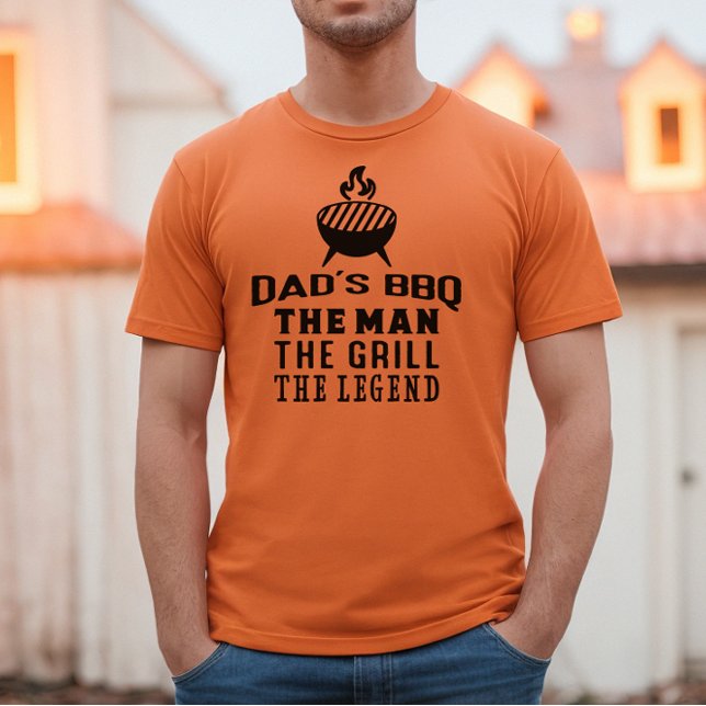 Camiseta La barbacoa de papá (Dad's BBQ: The man, the grill, the legend)