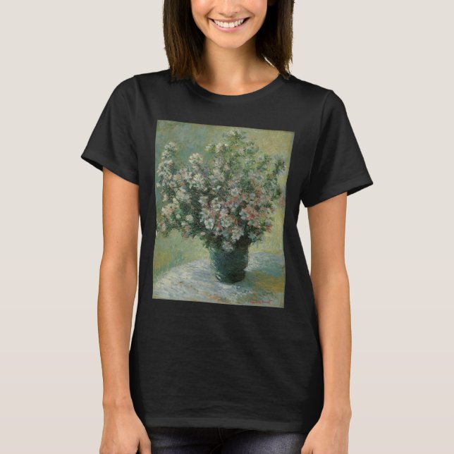 Camiseta La barrera de flores de Claude Monet (Anverso)