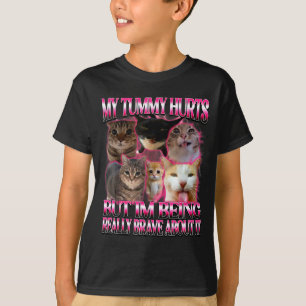 Camiseta La barriga duele divertido cerebro podrido estúpid