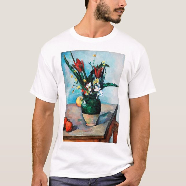 Camiseta La base de los tulipanes, Paul Cezanne (Anverso)