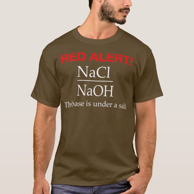 Camiseta La base está bajo una química divertida de sal (Anverso)