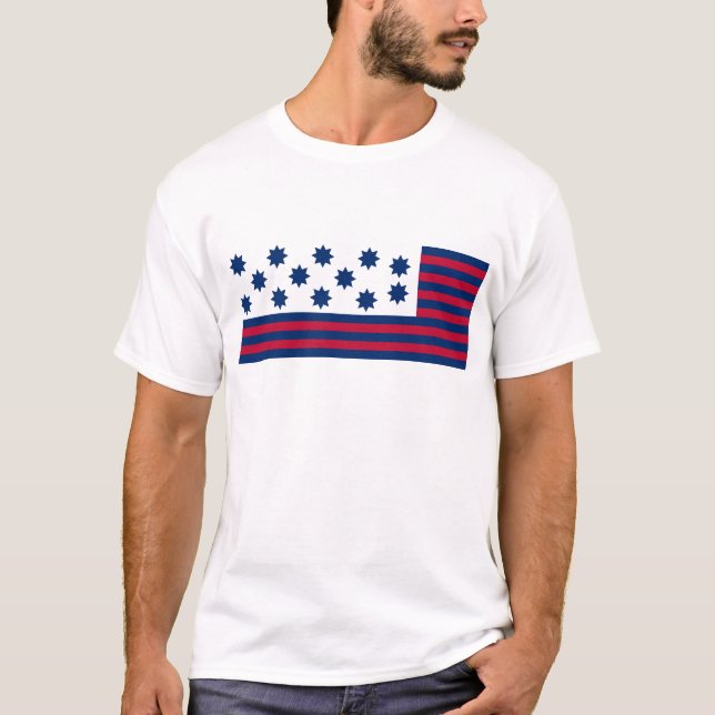 Camiseta La batalla americana de la bandera del tribunal de (Anverso)