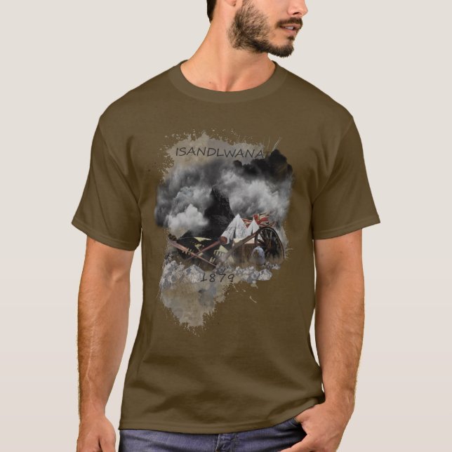 Camiseta La batalla de Isandlwana 1879 verso zulú británico (Anverso)