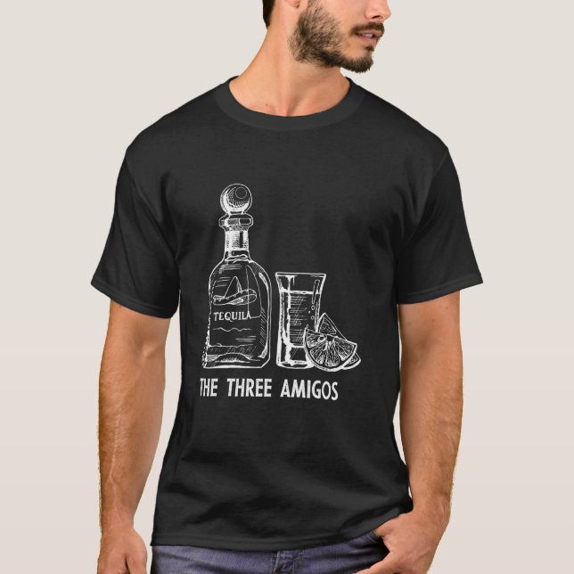 Camiseta La bebida alcohólica mexicana de tres amigos (Anverso)