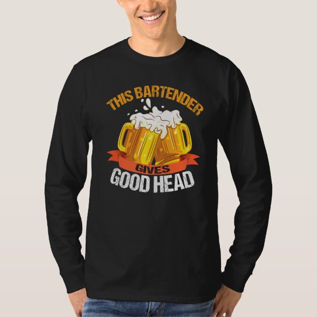 Camiseta La bebida Graciosa Retro Beer Este Bartender Da Go (Anverso)