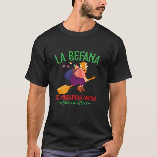 Camiseta La Befana Navidades Witch Italiano Folklore Italia (Anverso)