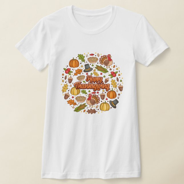 Camiseta La bella colección de otoño del Día de Acción de G (Distribución)