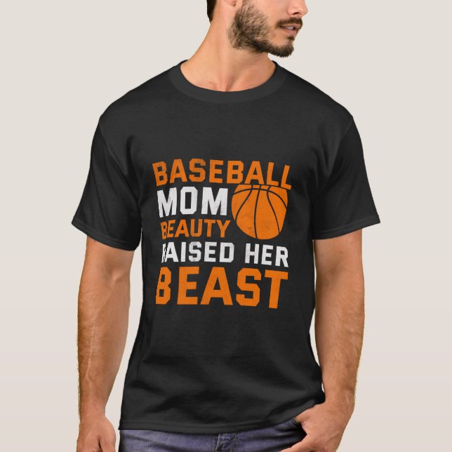 Camiseta La belleza de la madre del béisbol crió a su besti (Anverso)