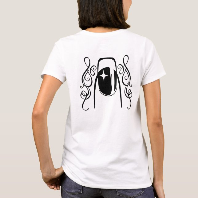 Camiseta La belleza del arte de las uñas (Reverso)