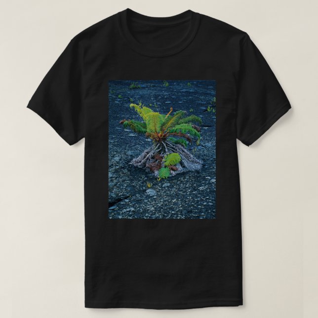 Camiseta La belleza del arte natural del "helecho de lava"  (Diseño del anverso)