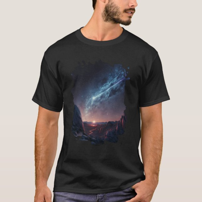 Camiseta La belleza del cielo nocturno entre los asteroides (Anverso)