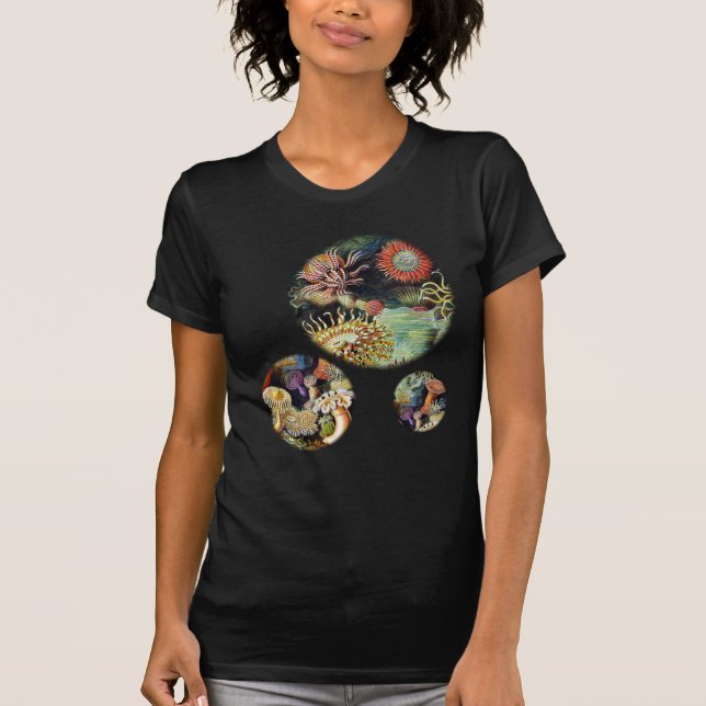 Camiseta La belleza del mar A1 (por Ernst Haeckel) (Anverso)