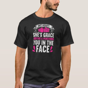 Camiseta La Belleza Te Golpea En La Cara Guantes De Boxeo B