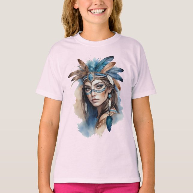Camiseta La belleza tribal de las acuarelas: el espíritu de (Anverso)