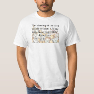 Camiseta "La bendición del Señor hace rico..."