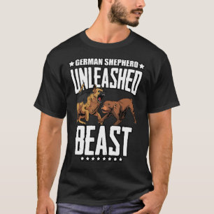 Camiseta La bestia de caza del pastor alemán desatado