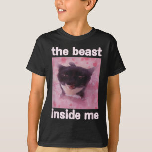 Camiseta La Bestia Dentro De Mí Divertido Meme De Gato Para