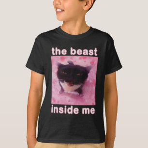 Camiseta La bestia dentro de mi gato es divertida