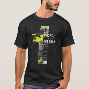 Camiseta La Biblia Cristiana Camo Verse Regalos John 3 16 F