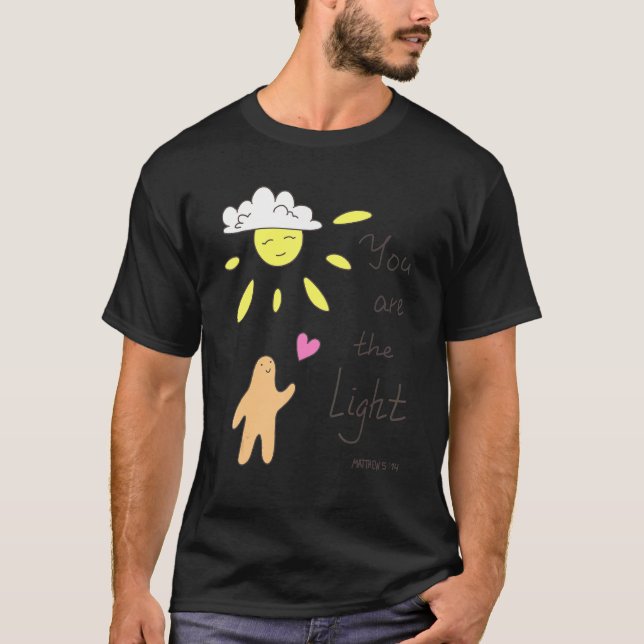 Camiseta La Biblia Cristiana Cita Mateo 514 Tú Eres El Li (Anverso)