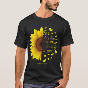 Camiseta La Biblia Cristiana del Sunflower Verses Saying Je