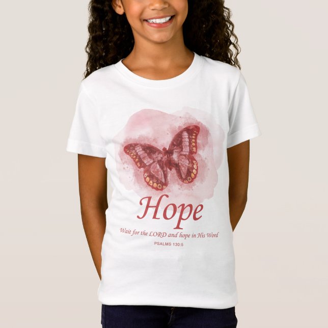 Camiseta La Biblia Cristiana Mariposa de Mujeres Verse:Espe (Anverso)