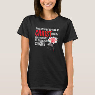 Camiseta La Biblia Cristiana Mosquito, Jesús, quiere estar