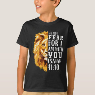 Camiseta La Biblia Cristiana Verse dice Miedo a los Leones