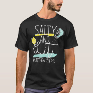 Camiseta La Biblia Cristiana Verse Salty Y Lit Matthew