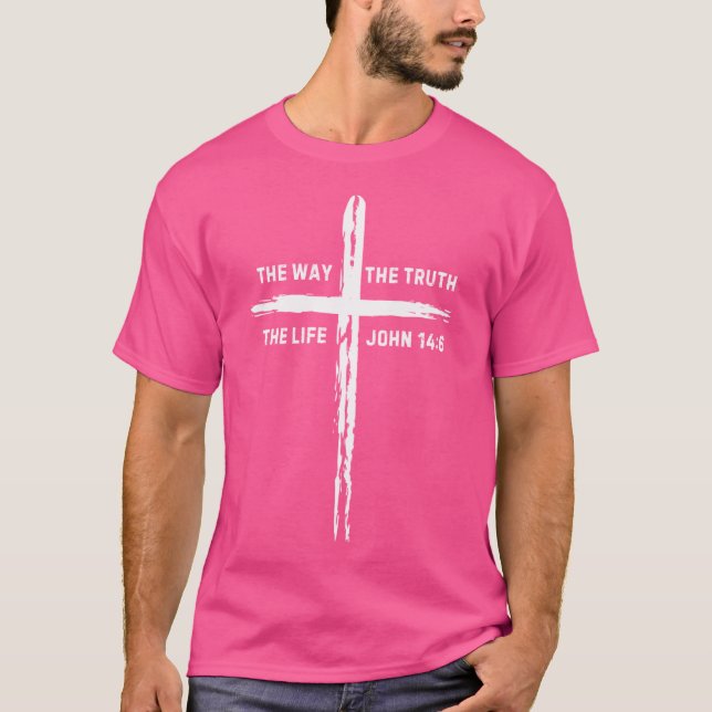 Camiseta La Biblia Cruzada Y Versechristiana De Los Hombres (Anverso)