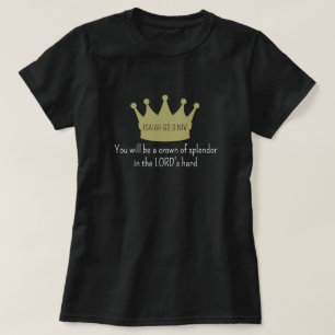Camiseta La Biblia de la Corona versus la fe cristiana oro 