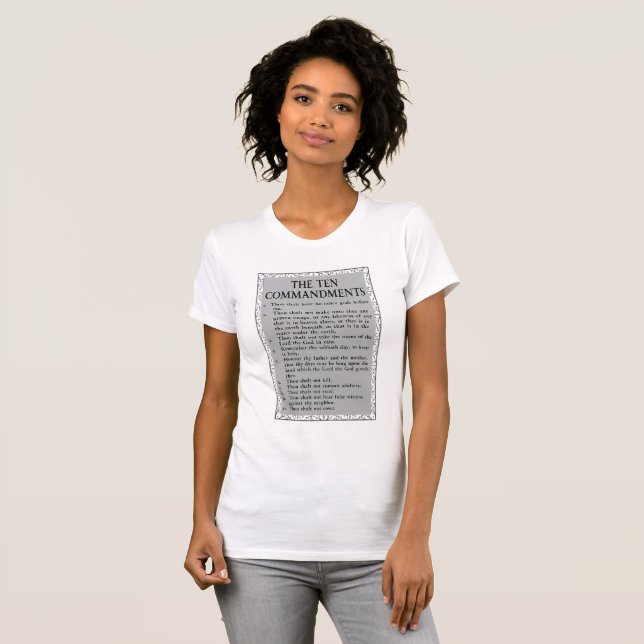Camiseta La Biblia de los Diez Mandamientos (Anverso completo)