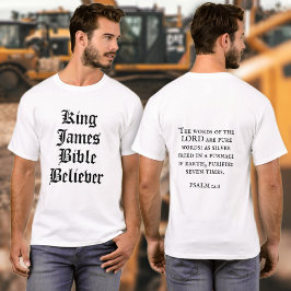Camiseta La Biblia del Rey James Creer la Escritura Cristia