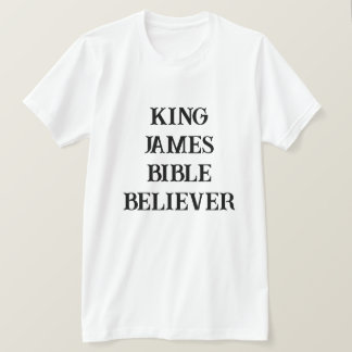 Camiseta La Biblia del Rey James Creer la luz de la fe cris