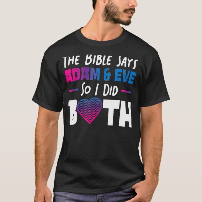 Camiseta La Biblia dice Adam y (Anverso)