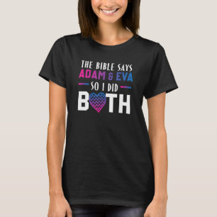 Camiseta La Biblia dice Adán y Eva así que hice ambos