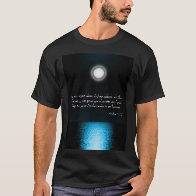 Camiseta La Biblia inspiradora permite que tu luz brille (Anverso)