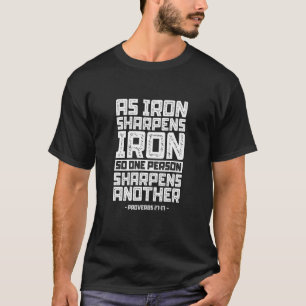 Camiseta La Biblia Proverbios 2717 Cita Rel de las Escritur