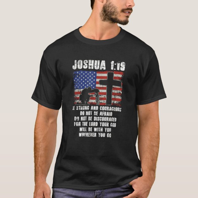 Camiseta La Biblia Santa Verse Patriótico Gigante Cristiano (Anverso)