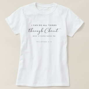 Camiseta La Biblia Verse Filipinas 4:13 Puedo Hacer Todas L