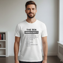 Camiseta La Biblia versus el cristianismo Diez mandamientos