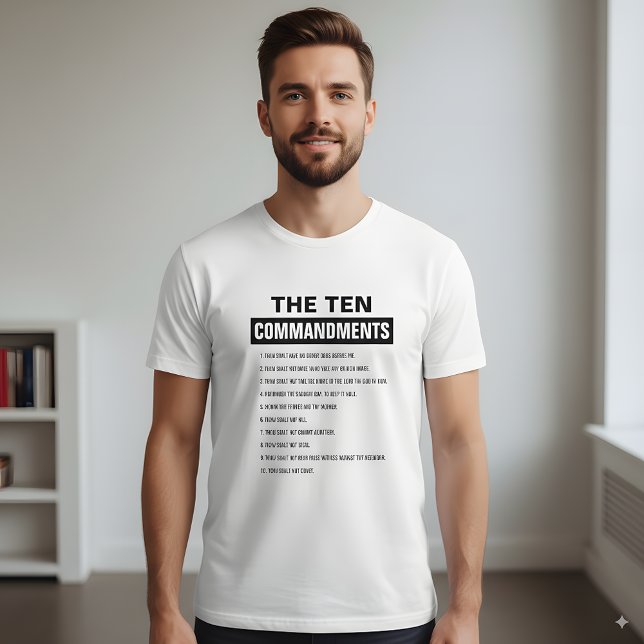 Camiseta La Biblia versus el cristianismo Diez mandamientos (Subido por el creador)