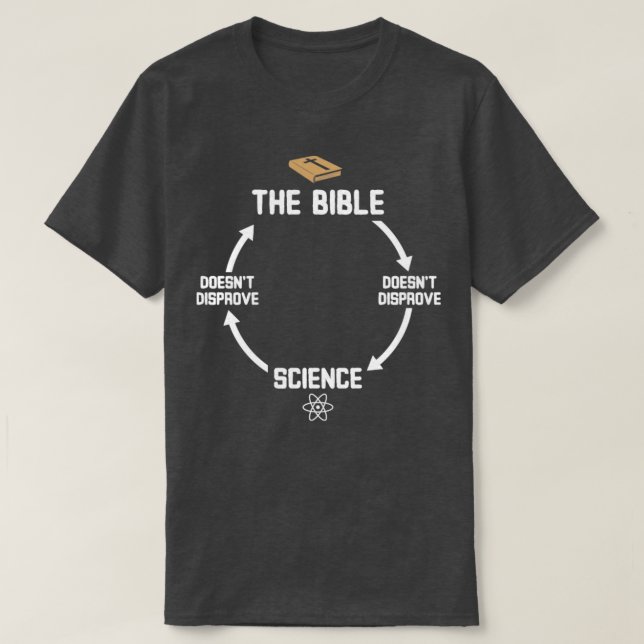 Camiseta La Biblia y la Ciencia no se refutan mutuamente (Diseño del anverso)