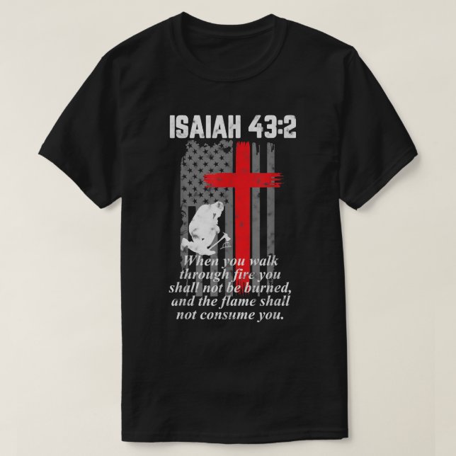 Camiseta La bíblica cruzada contra los bomberos de la línea (Diseño del anverso)