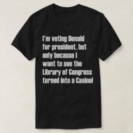 Camiseta La Biblioteca del Congreso dio vuelta en un casino