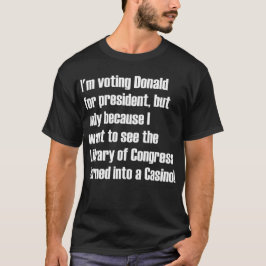 Camiseta La Biblioteca del Congreso dio vuelta en un casino