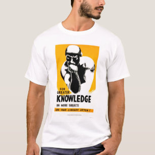 Camiseta La biblioteca es conocimiento WPA 1940