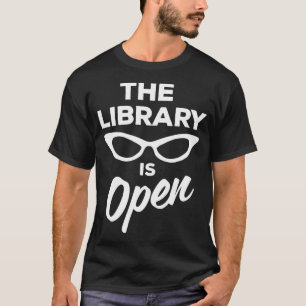 Camiseta La biblioteca es Reina de arrastrar abierta