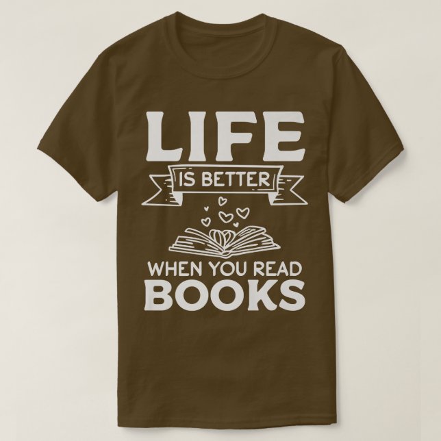 Camiseta La Bibliotecología De Lover I Life Es Mejor Cuando (Diseño del anverso)