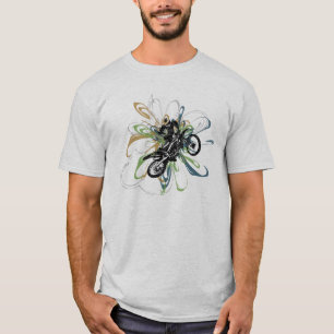 Camiseta La bici abstracta de la suciedad embroma el